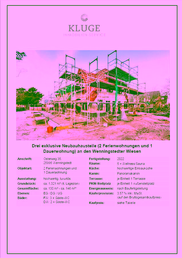 Verkauf eines Exklusiven Neubau Hausteils in Wenningstedt. „Leider Verkauft“ - Bild... (1546)